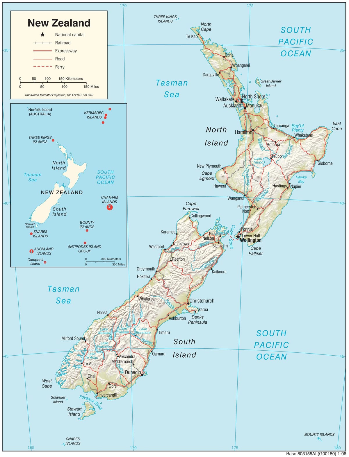 carte de nouvelle-zélande hd