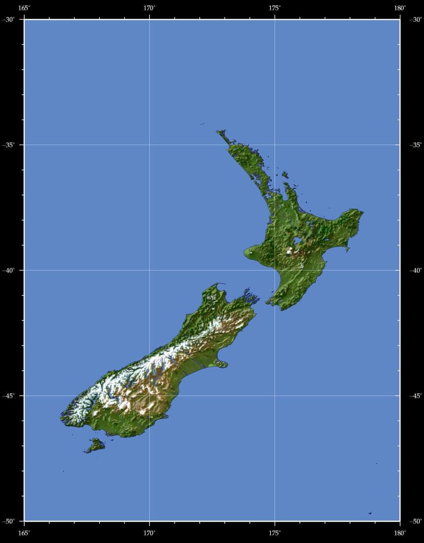 la nouvelle-zélande earth map