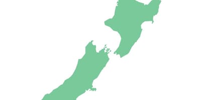 Carte de nouvelle-zélande dessin