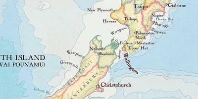 Carte de la nouvelle-zélande d'impression