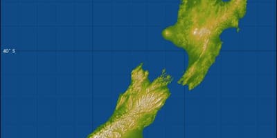 La nouvelle-zélande carte d'altitude