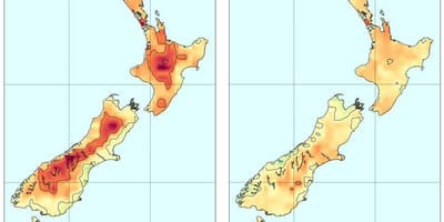 Carte de la nouvelle-zélande température