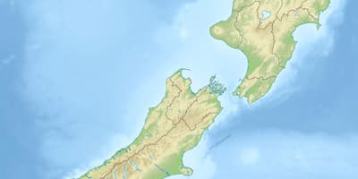 La nouvelle-zélande caractéristiques physiques de la carte
