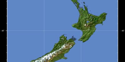 La nouvelle-zélande earth map