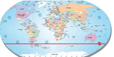 Carte de la nouvelle-zélande latitude