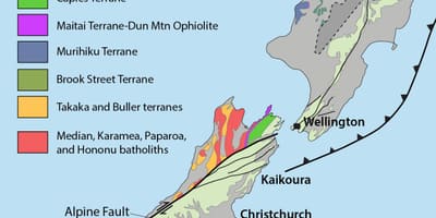 Carte de la nouvelle-zélande ressources naturelles