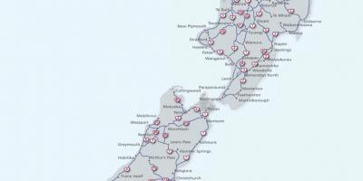 La nouvelle-zélande carte des routes