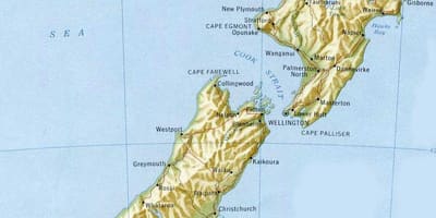 Wellington en nouvelle-zélande sur la carte